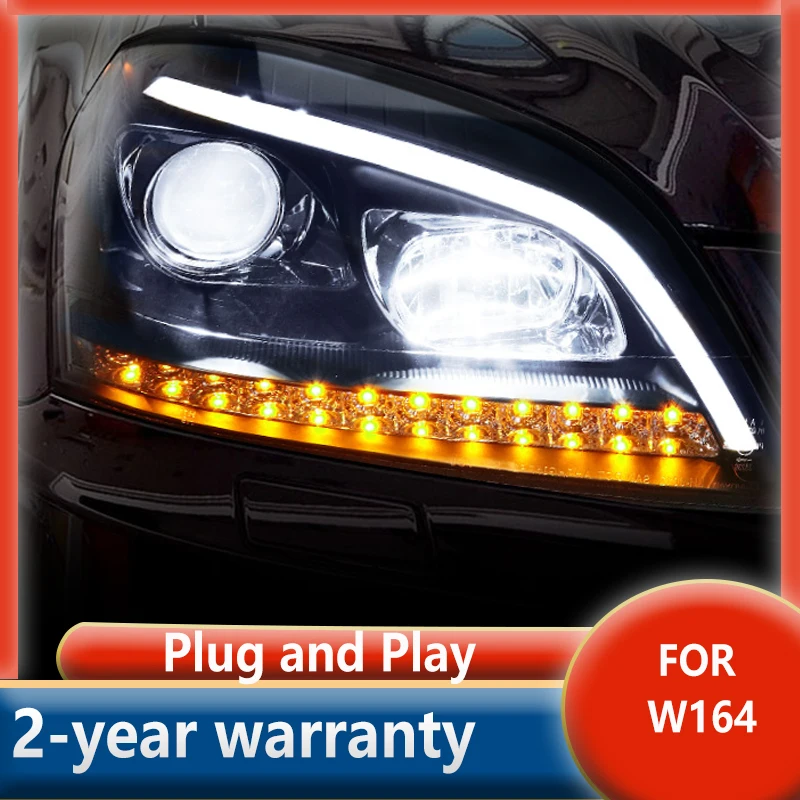 

Передние фары для Benz W164 светодиодный ные фары 2005-2008 ML350 ML500, передние фары, дневные ходовые огни, аксессуары для автомобиля