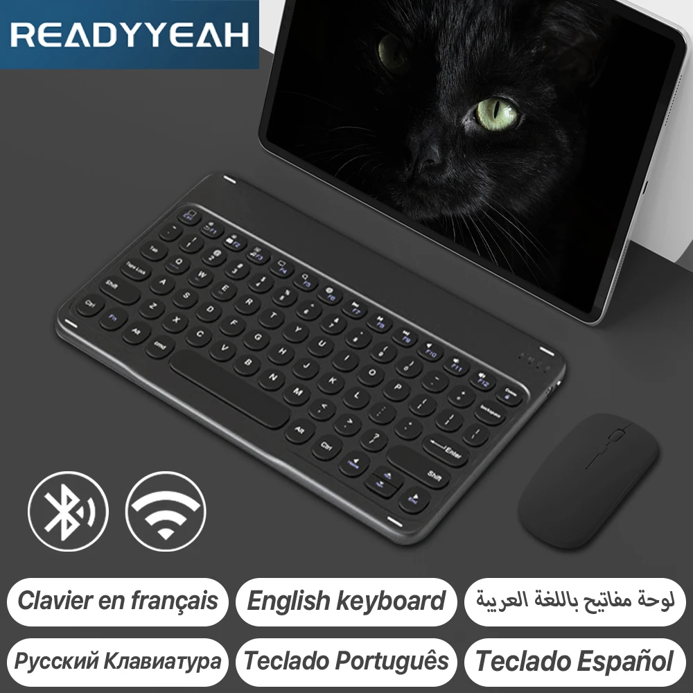 Bluetooth Keyboard For Tablet Phone Laptop Accessories For iPad Keyboard and Mouse Wireless IOS Android Windows