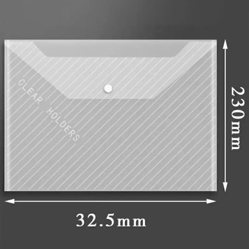 버튼 잠금 디자인의 20개 혼합 색상 접이식 파일 가방, 사무실 정리함 및 학교 용품에 적합