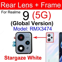High - Quality Rear Camera Lens Glass with Frame and Cover Holder (9 - 5G - Global - White)