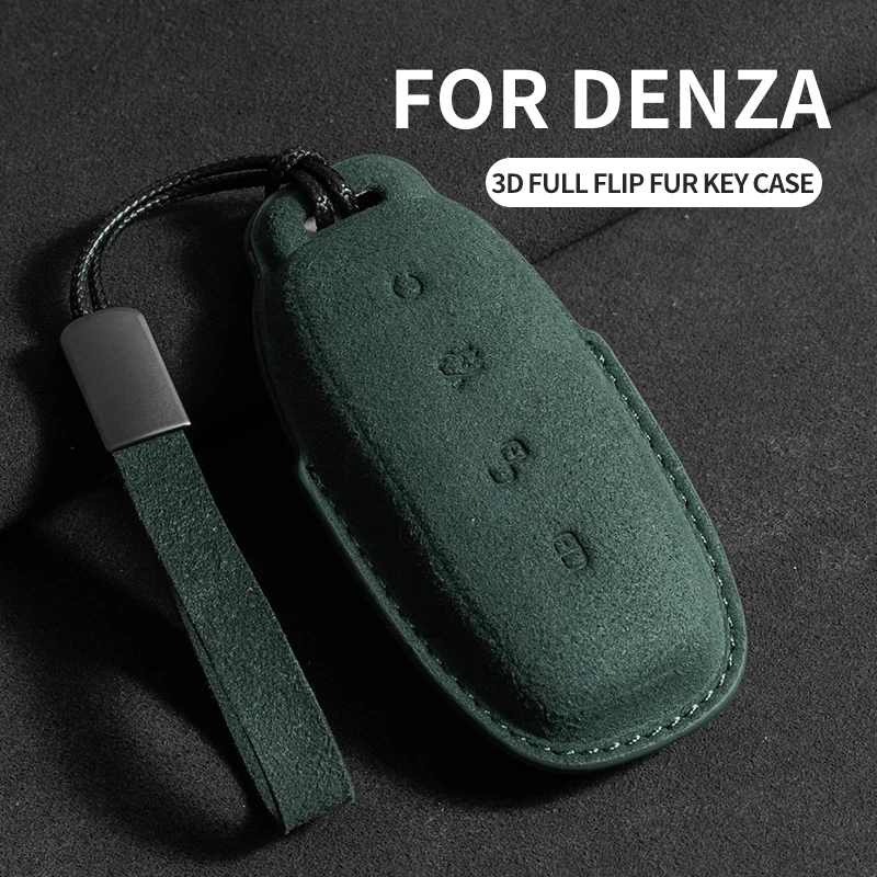 덴자 EV D9 DM-i N7 N8 N9 Z9 Z9GT 자동차 리모컨 키체인 보호용 스웨이드 가죽 자동차 키 케이스 커버 키리스 쉘 액세서리