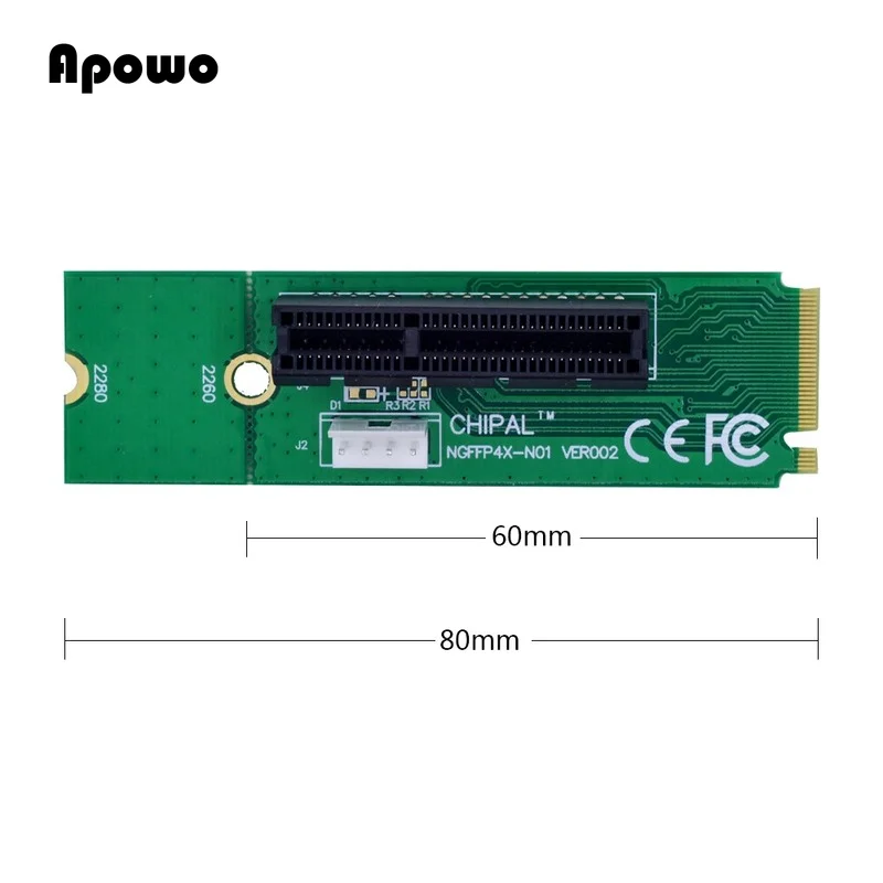 Adaptador de Cartão de Riser Chave para Conversor Fêmea com Cabo de Alimentação para Pci M.2 para Pci-e x1 a X16 Ngff Macho Express 4x 1x m2 m - Image 2