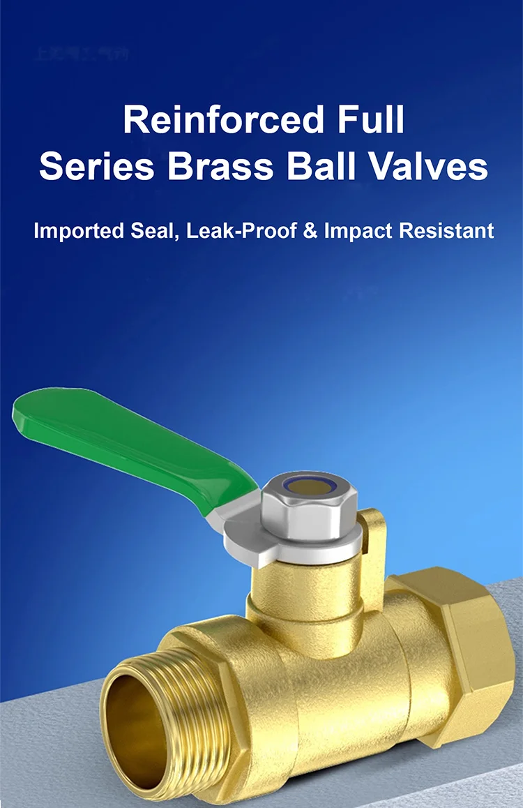 1/4 1/8 3/8 Inch Brass Mini Ball Valve BSP NPT Female Male Thread Red Handle Wat