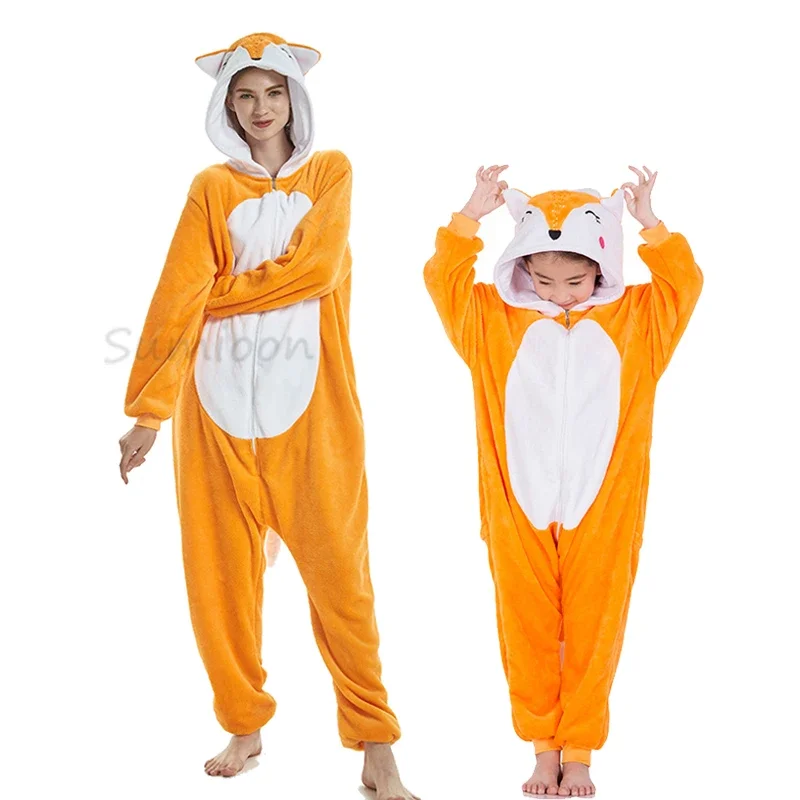 Children Kigurumi Unicorn Pajamas Kids Baby Animal Fox Overalls Jumpsuit Onesie Panda Pajama Sleepwear Girls Pyjama Pijamas