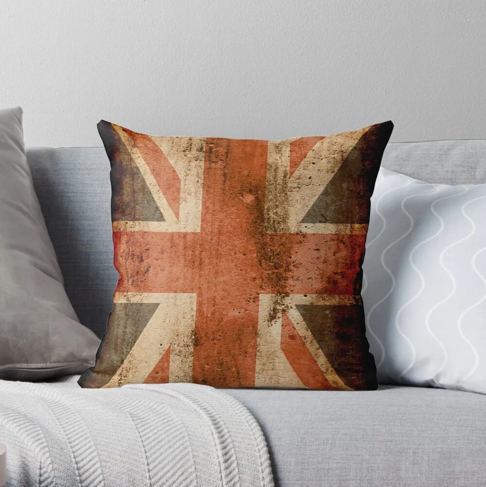 

Distressed Union Jack, UK Flag, Great Britain Throw Pillow Plaid Sofa Cushions For Decorative Sofa Pillowcase Cushion