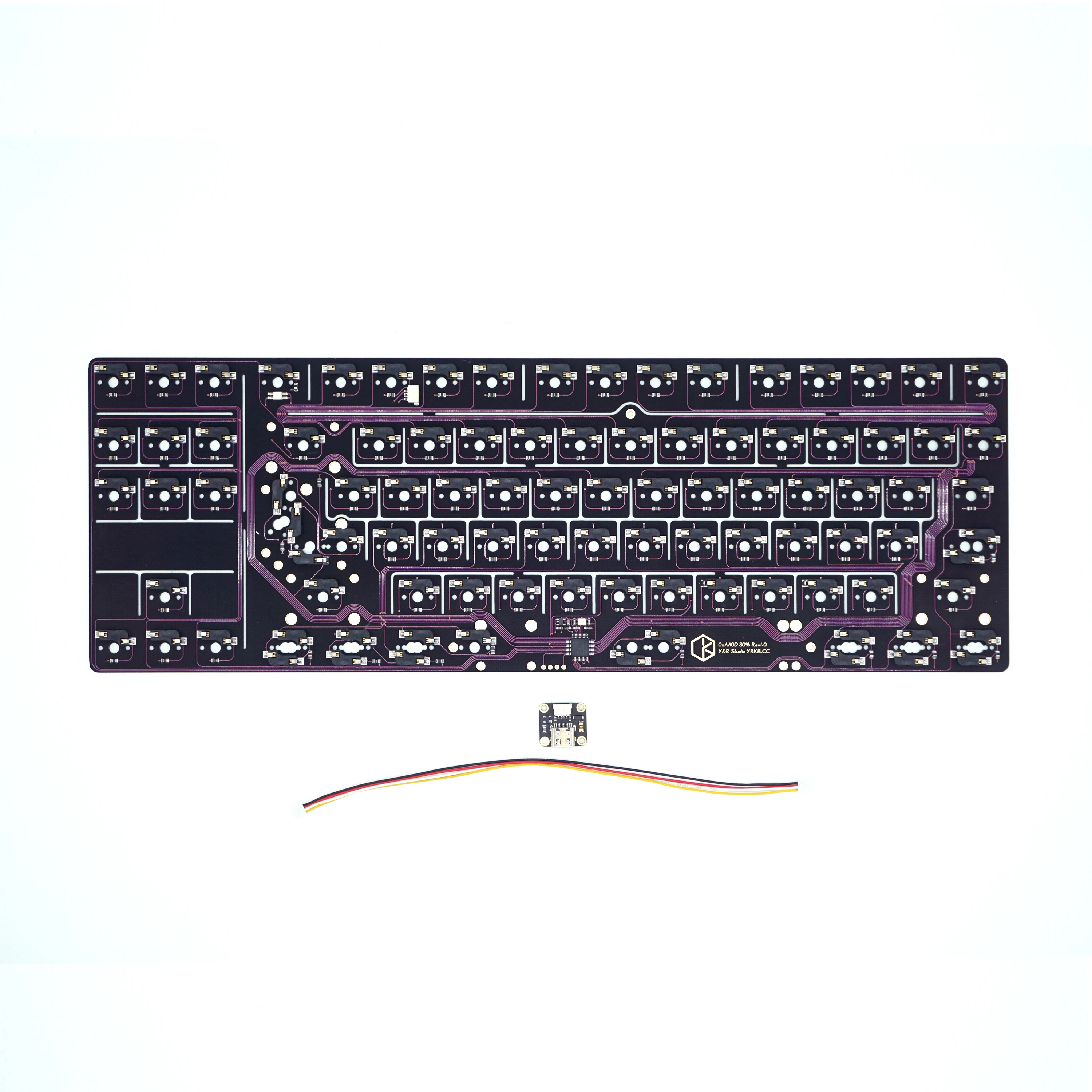 Keybox y & R80 Pcb Flex Cut Pcb para Tiger80 80 Layout Teclado Hot Swap Suit80 - Imagem 6