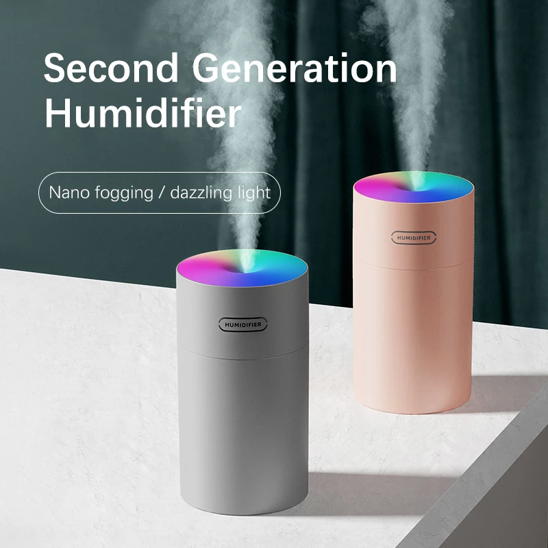 

Цветной увлажнитель воздуха H2O, портативный Настольный комнатный мини-USB аромадиффузор, маленькая добавка для воды, спрей стандарта светильник