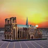 Colorful Notre Dame de Paris 3D metal puzzle model jigsaw puzzle difficult handmade ornaments diy 1