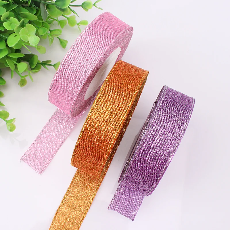 Glitter Onion Ribbon Christmas Wedding Decor Cake Candy Box Packaging Wrap Materials DIY Accessories 25yards/lot 6/10/20/25/40MM
