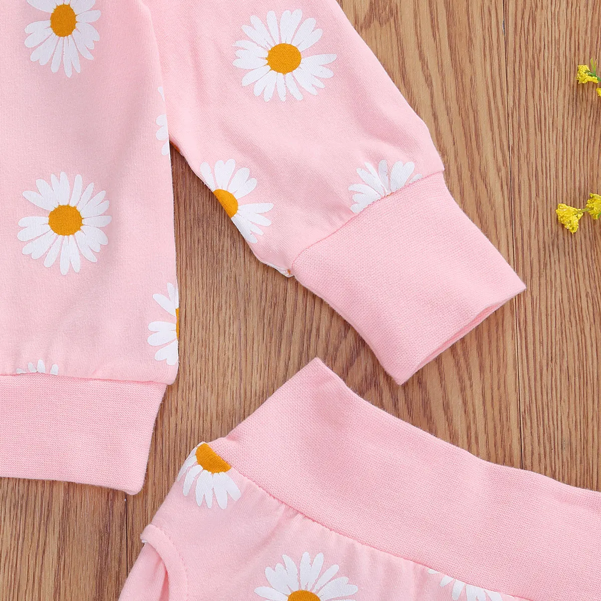 Spring New Fall Autumn Infant Baby Girls 3Pcs Set Long Sleeve Lovely Print Top Pants Headband Toddler Outfits Clothes