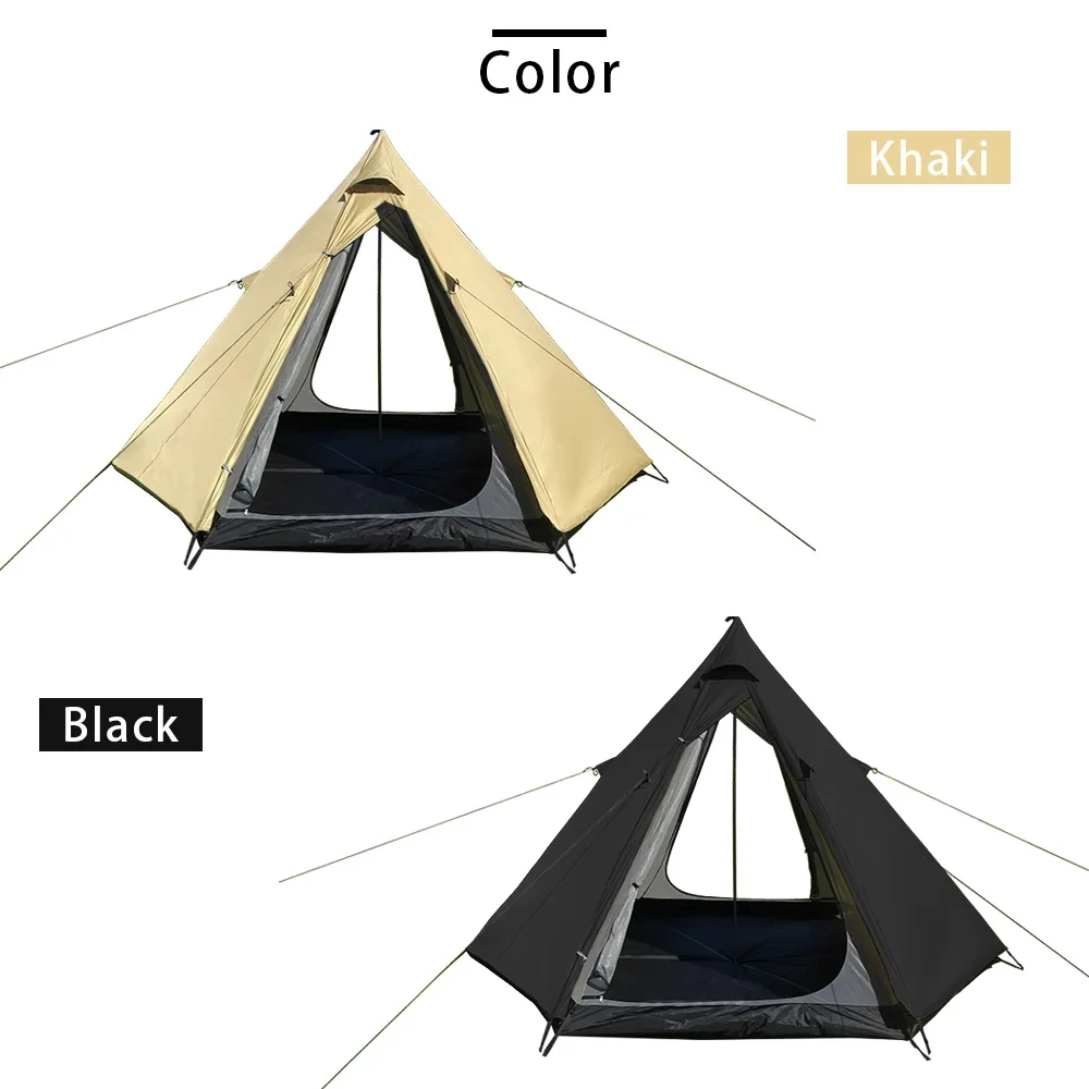 Ultralight Pyramid 4 Person Camping Tent Travel Family Tourist Double Layer Outdoor Hiking Large Teepee Backpacking Tipi tents