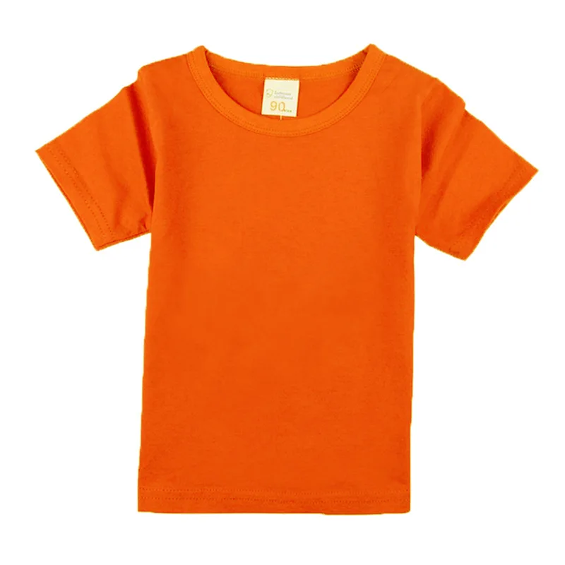 T Shirt Cotton Summer Boys Girls Kids Tops 14 Colors for 1-14Years