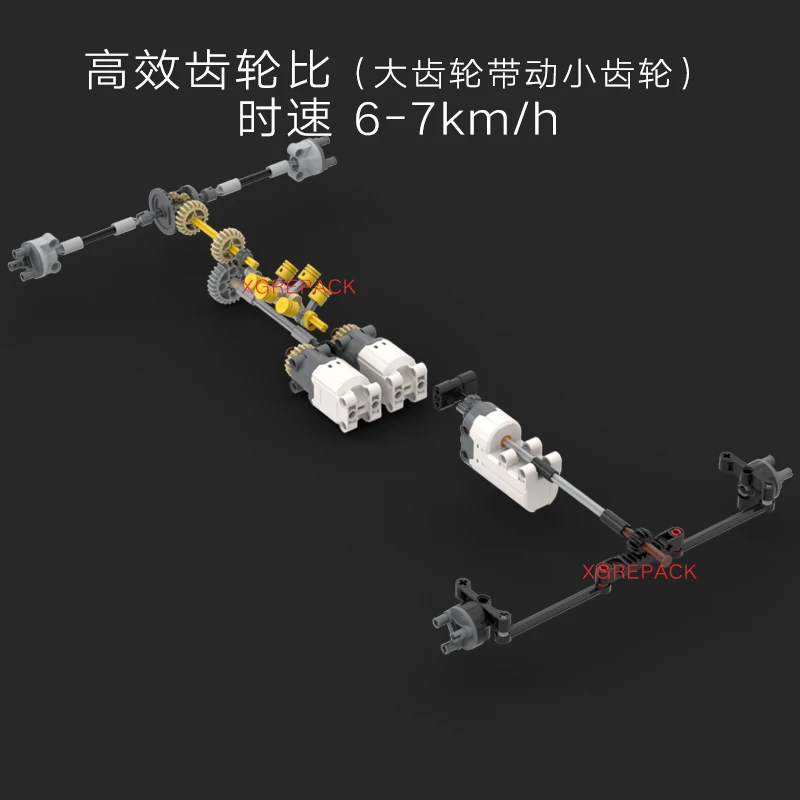 XGREPACK motor motorization for LEGO 42171 Mercedes-AMG F1 W14 E --not including toy model 2