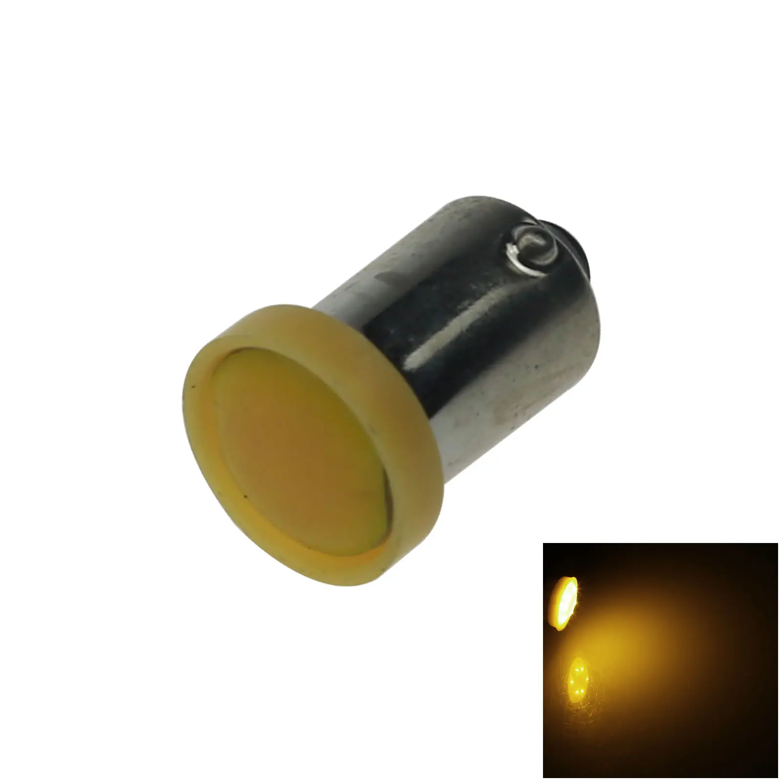 1X Yellow Rv Ba9S Corner Blub Generation Lamp 1 Emettitori Cob Smd Led 53 1835 Z20008