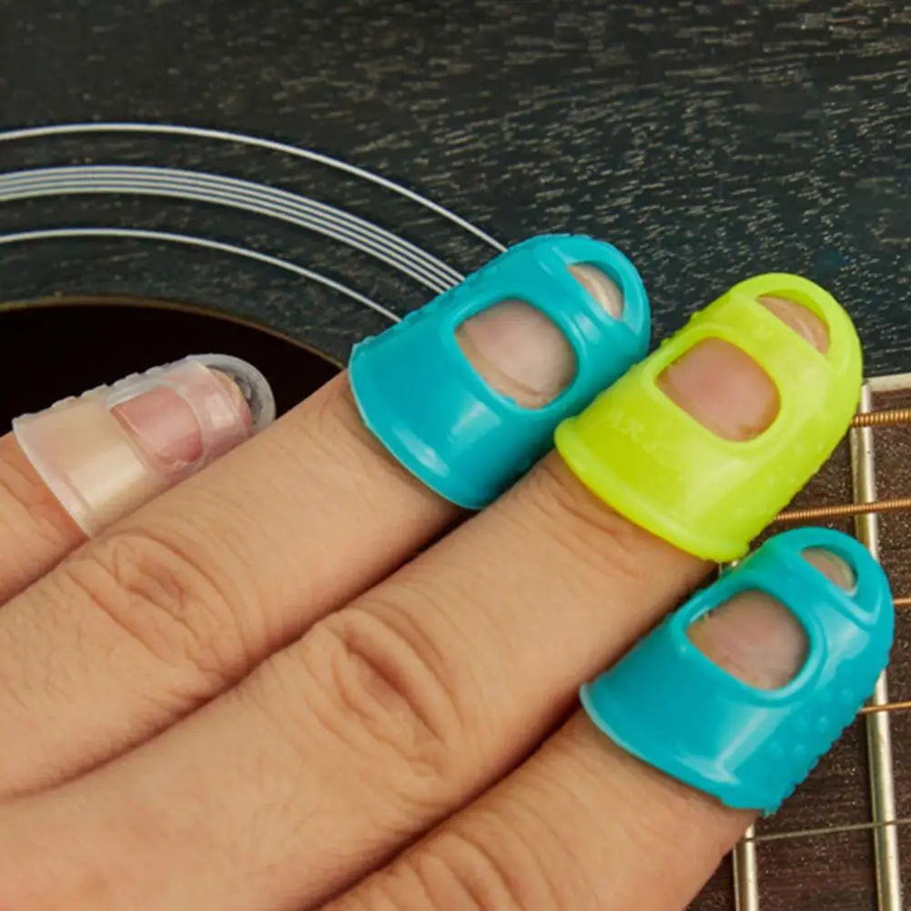 32 Protezioni Per Dita In Silicone - Per Chitarra, Basso, Ukulele, 4 Misure, Con Custodia - Foto 5