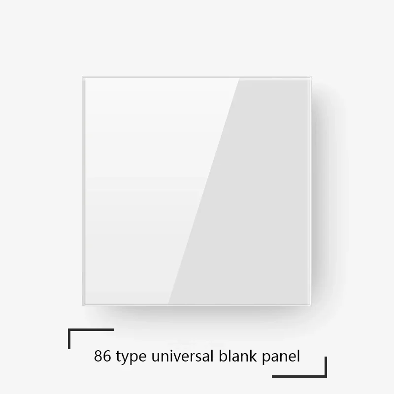 Blank Occlude panel with Installing iron plate 86mm*86mm white black gray crystal tempered glass switch socket panel White board switch glass panel,plastic blank panel