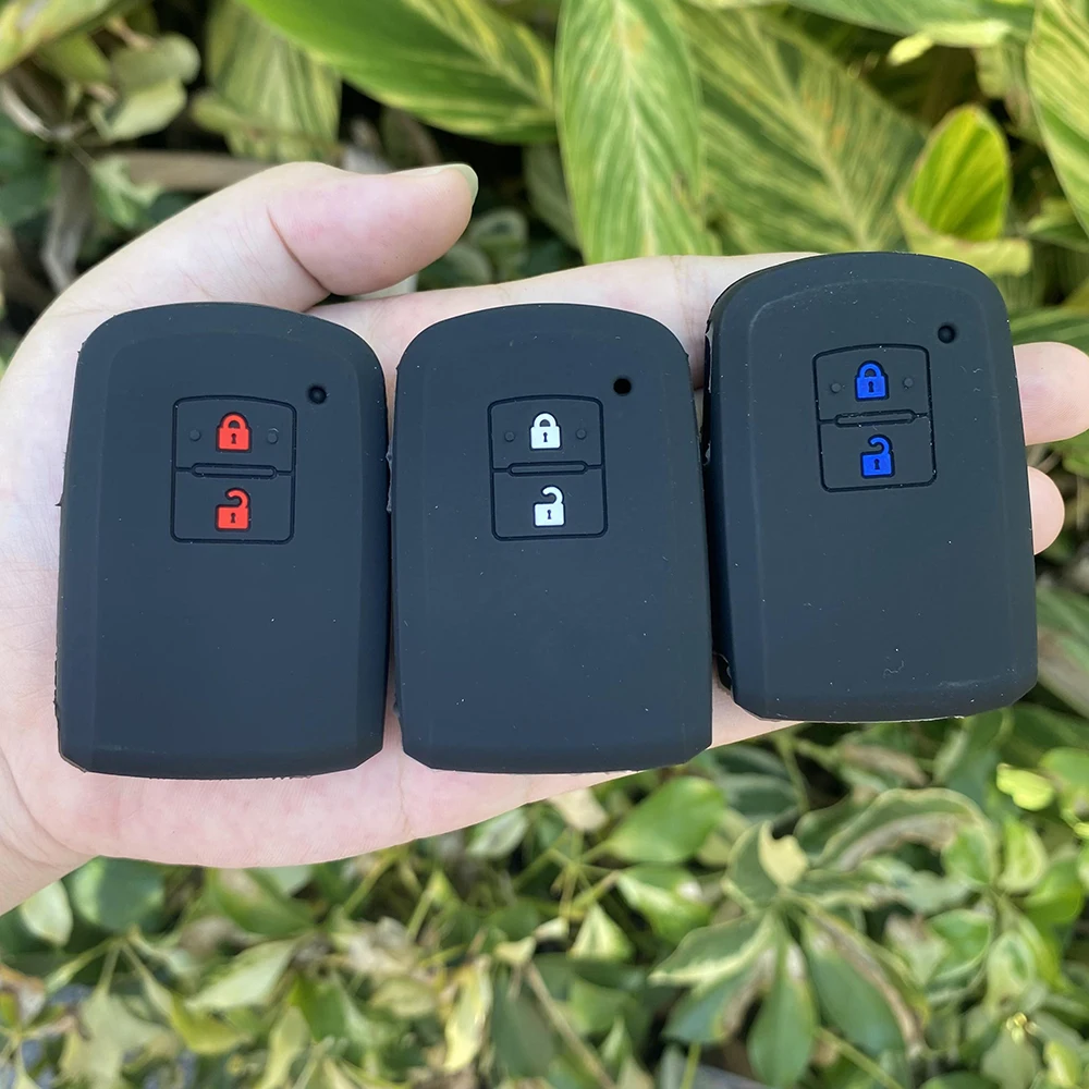 Silicone Rubber Car Key Cover Case Bag Holder Shell for Toyota Camry RAV4 Yaris Avalon Auris 2 Buttons Smart Car Key key case key case cover car key shell remote control case cover