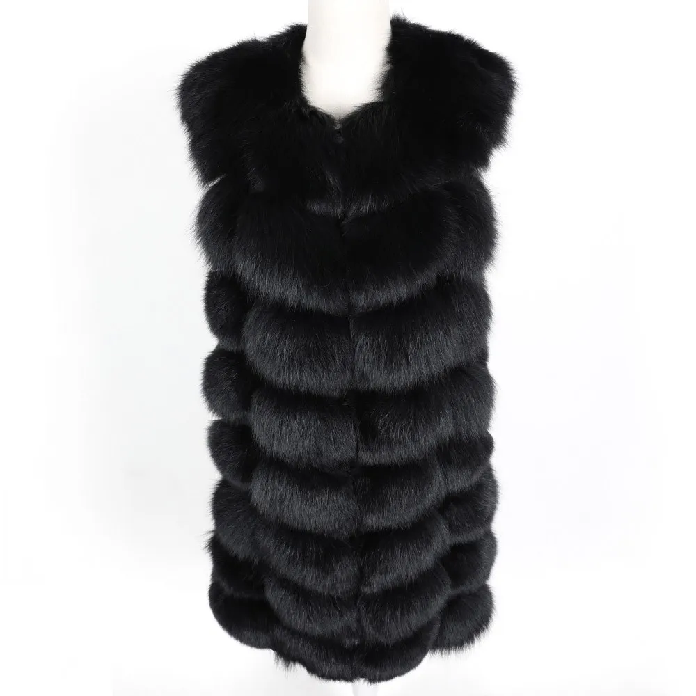 ralph lauren puffer jacket 88cm Natural Real Fox Fur Vest Natural Fur Coat 7XL Female Coats Vest Waistcoat long Fur Coats Real Fur Coat Fox Vest Jacket packable down jacket