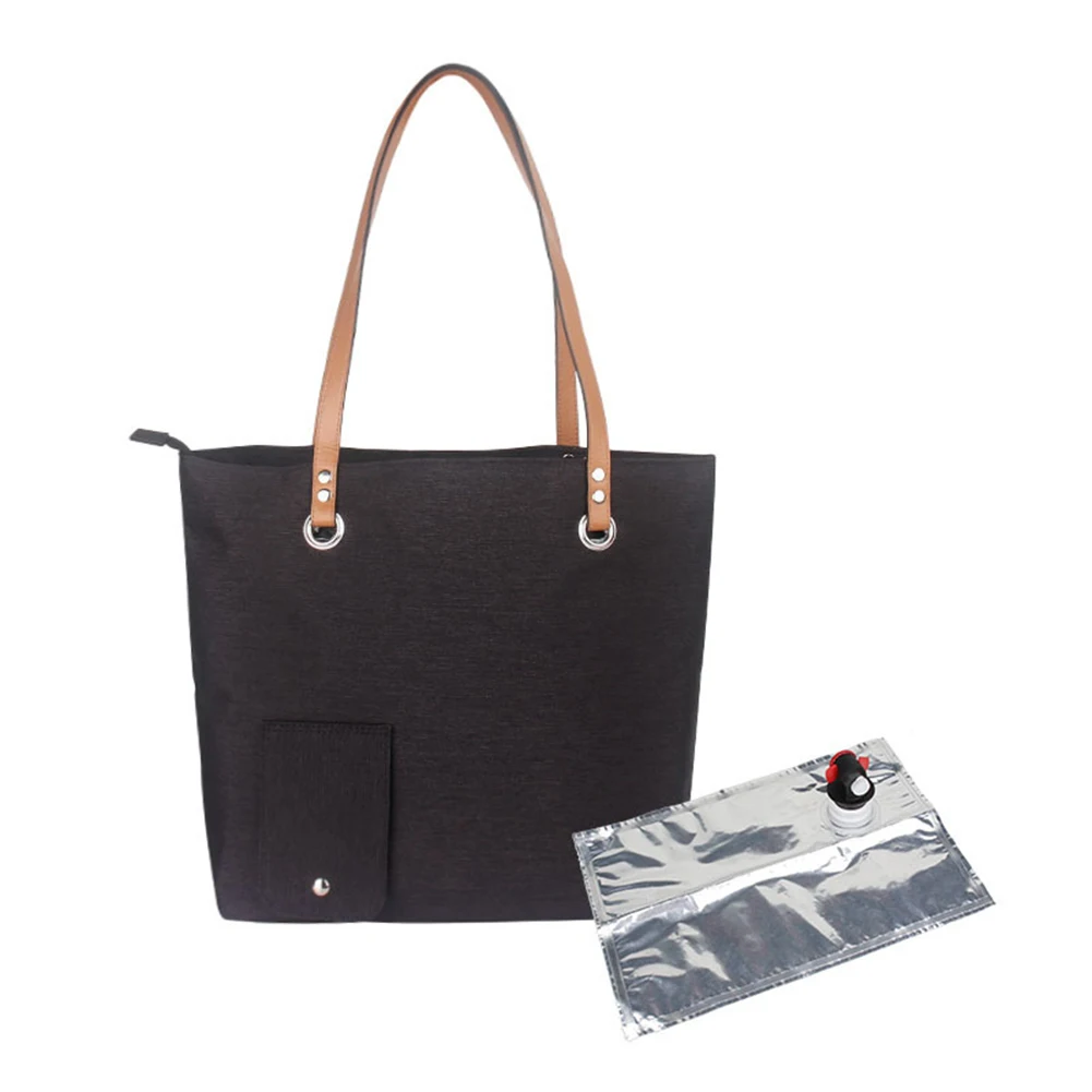 Wine Tote Bag Wine Tote Drink Dispenser Portable Carry-on Fade-Resistant Tote Shoulder Bag Outdoor Beach Travel Camping Picnic