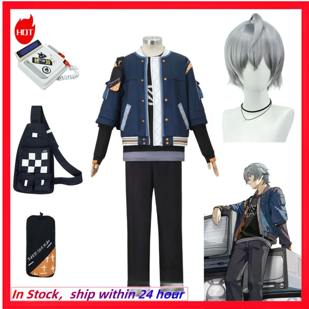 

Game Zenless Zone Zero Wise Cosplay Costume Jacket Coat Pants Bag Telephone Suit Fashion Halloween Carnival Party Outfit