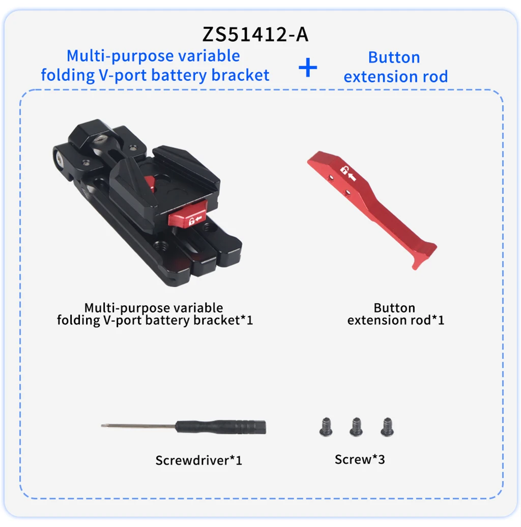 Aluminum V-Lock Battery Mounting Plate Clamp Quick Release for ARCA Tripod Gimba