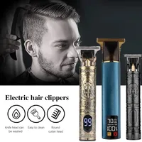 Vintage T9 Cordless Professional Hair Clippers Electric Trimmers For Men USB Clipper Hair Cutting Machine Shaver Trimmer for Men 1