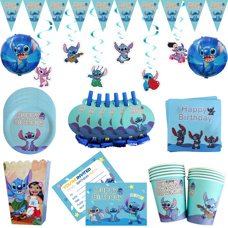 Lilo Stitch Birthday Party Decorations, Disposable Tableware