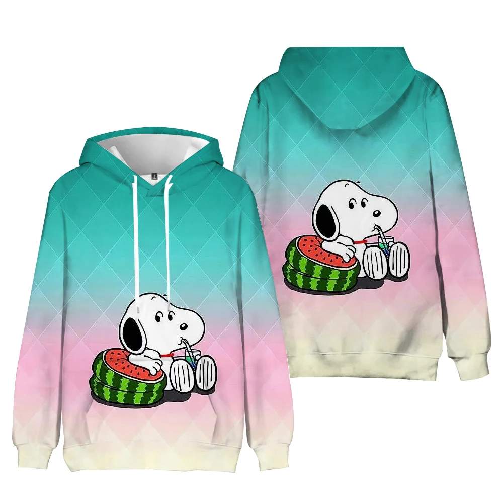 thumbnail image 1 of Suéter para padres e hijos adultos de primavera y otoño de 2024 con impresión 3D de dibujos animados de Snoopy y personalidad, moda urbana, 1 of 4