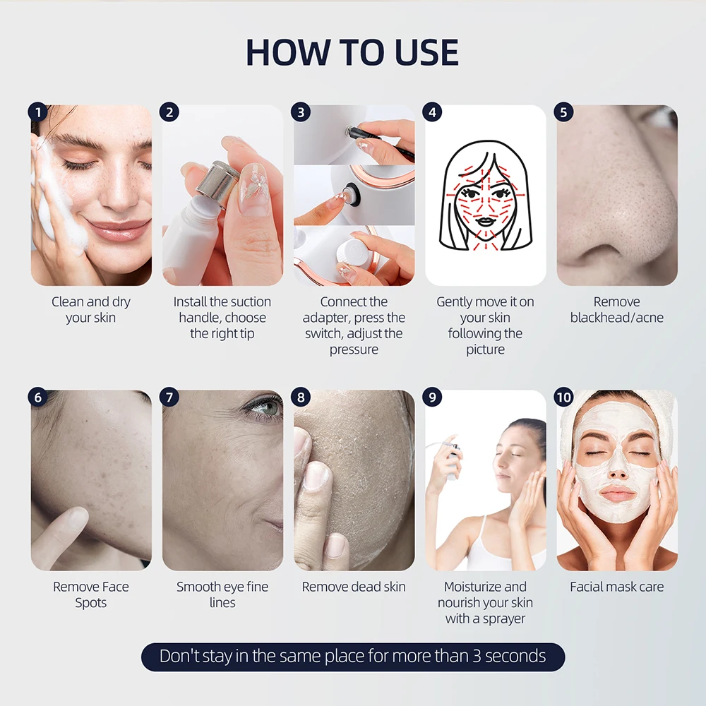 Foreverlily Diamond Microdermabrasion Dermabrasion Machine Facial Peeling Blackhead Removel Water Spray Exfoliation Machine microdermabrasion exfoliation