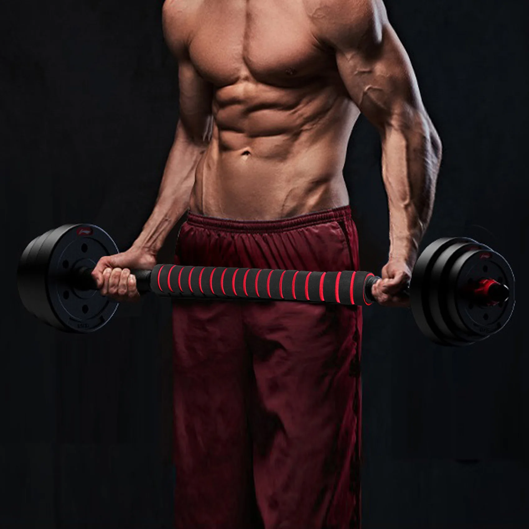 40cm Dumbbell Connecting Rod Barbell Connector Bar Weightlifting Accessories for Home Gym 4