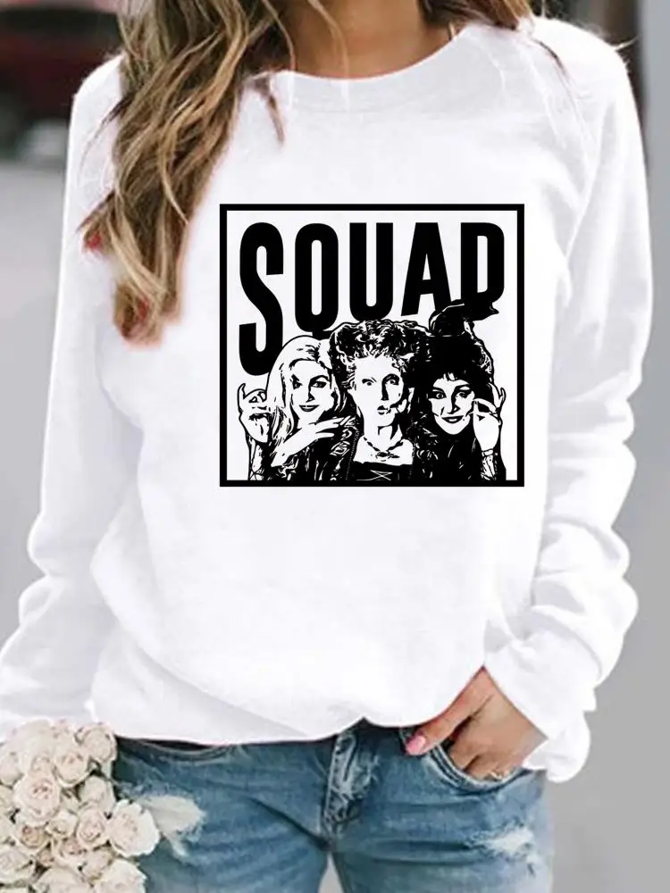 

Fall Happy Halloween Funny Watercolor Trend Print Pullovers Women Fashion Holiday Lady Autumn Spring Female Graphic Sweatshirt
