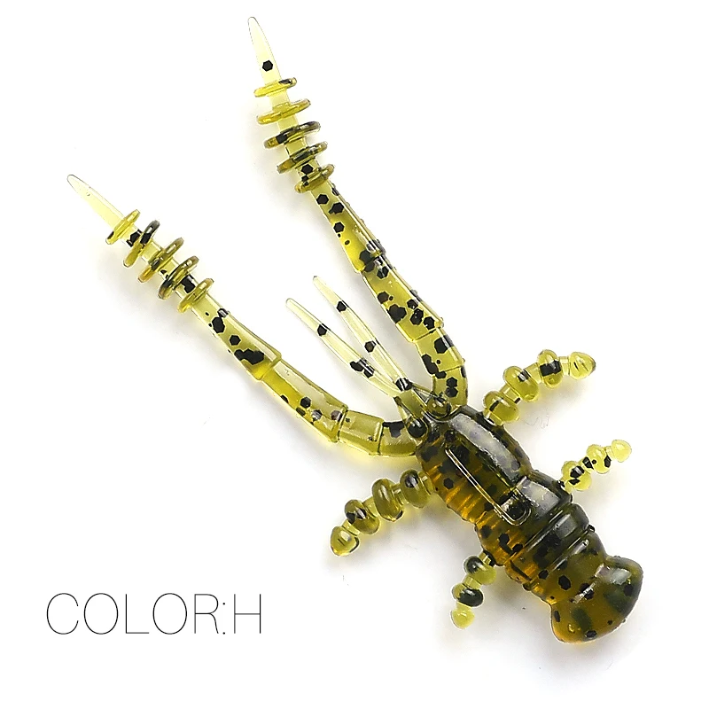 Supercontinent Soft Lure Fishing Bait with Shrimp Scent and Salt, 72mm/47mm Lobster Design