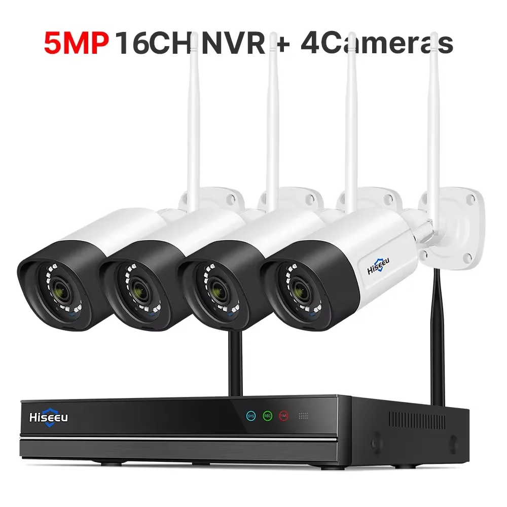 Hiseeu H.265 16CH NVR 5MP واي فاي نظام كاميرا مراق...