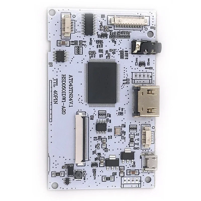 40핀 LCD 화면용 HDMI1.2 LVDS 제어 보드 스피커 이어폰 AT043TN24 V.1 480(RGB)×272 HSD050IDW1 RGB ×480
