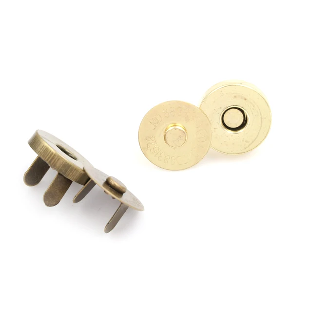 Új 10 Készlet/Tétel 100% Vadonatúj És Kiváló Minőségű 14 Mm -Es Táskás Pénztárca Varrógombok Mágneses Fém Pattanók Rögzítők - Image 4