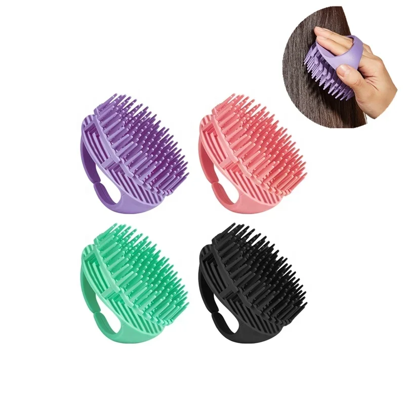 

Hair Comb Shampoo Scrubber Washing Magic Demelant Brush Silicone Bristles Clean Hairbrush Scalp Massager Barber Hair Accessories