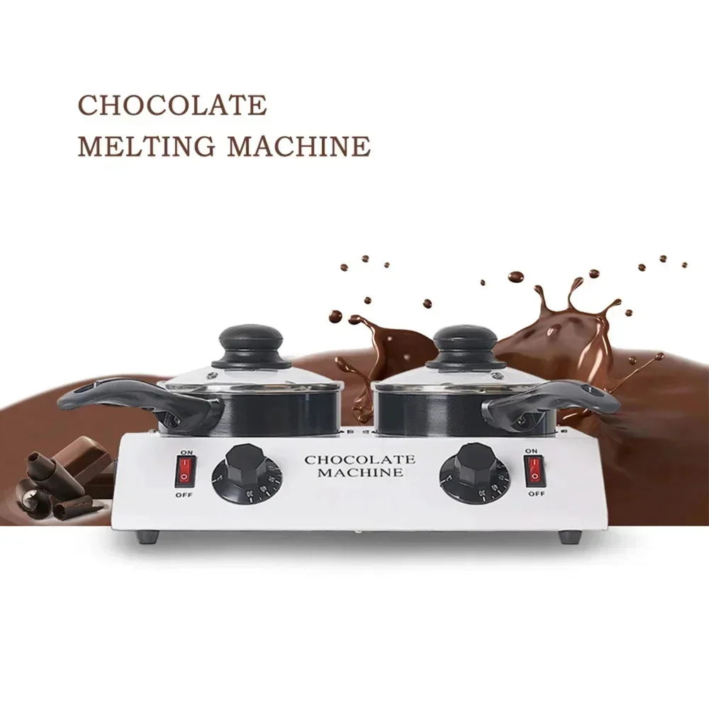 110V 220V Commercial Heating Constant Temperature Chocolate Hot Melt Machine Dual Cylinder Electric Jam Constant Temperature Pot 1