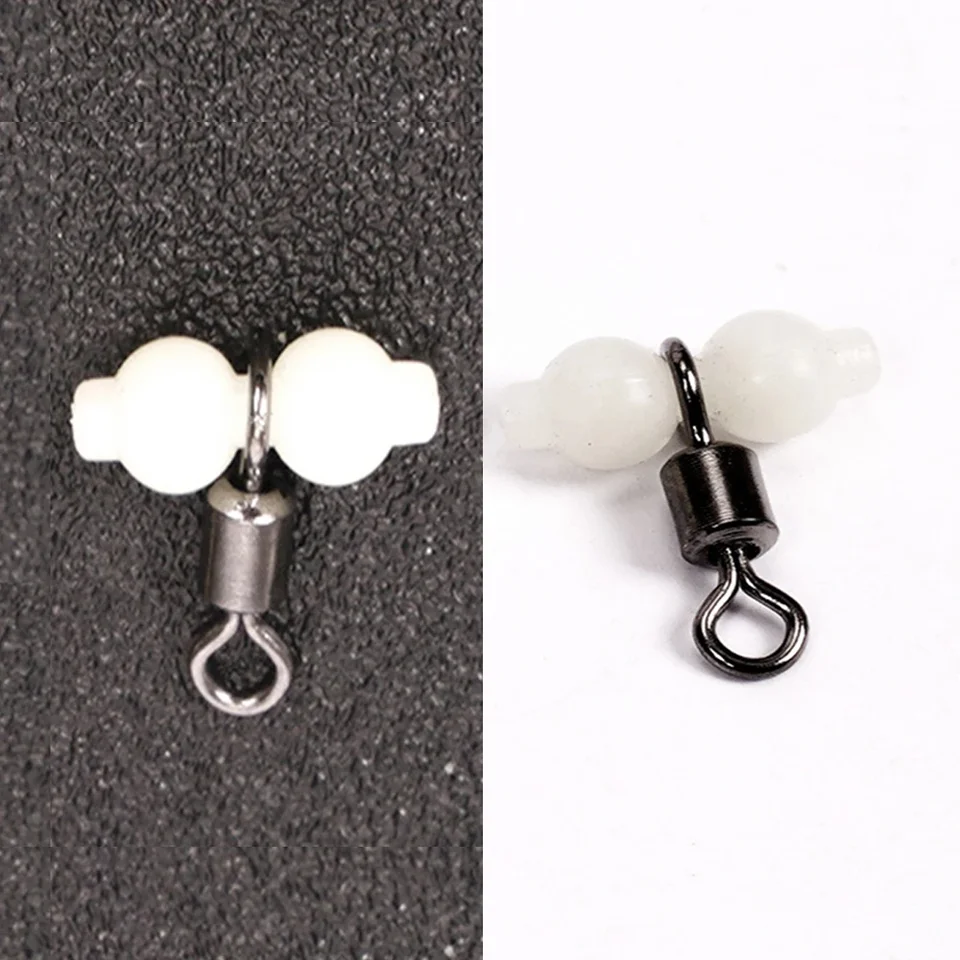 20 Émerillons Triple 3 Voies Uxcell - Roulement à Billes Inox - 0,9x0,5 Pouce Noir