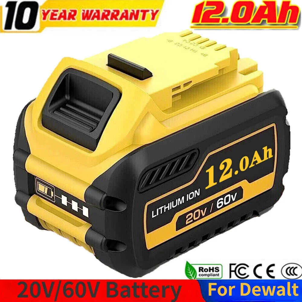 

12Ah 9.0Ah Battery DCB200 MAX For Flexvolt For Dewalt DCB606 DCB205 DCB206 DCB209 DCB182 Power Tool Battery 18V 20V/60V Battery