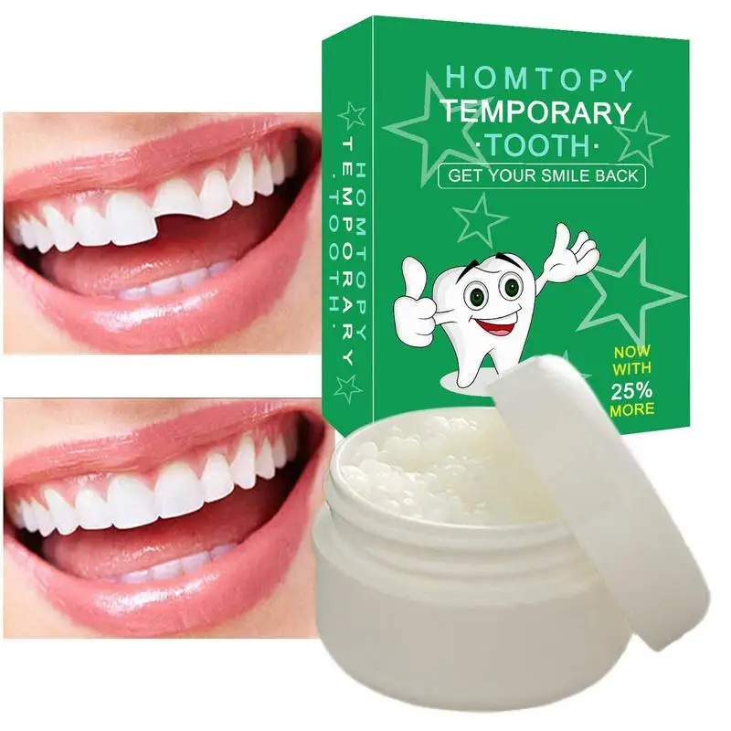 

30ml Temporary Tooth Repair Glue Food Grade Shapeable Teeth Gaps Filling Solid Glue Denture Adhesive Teeth Glue Hot Melt Glue