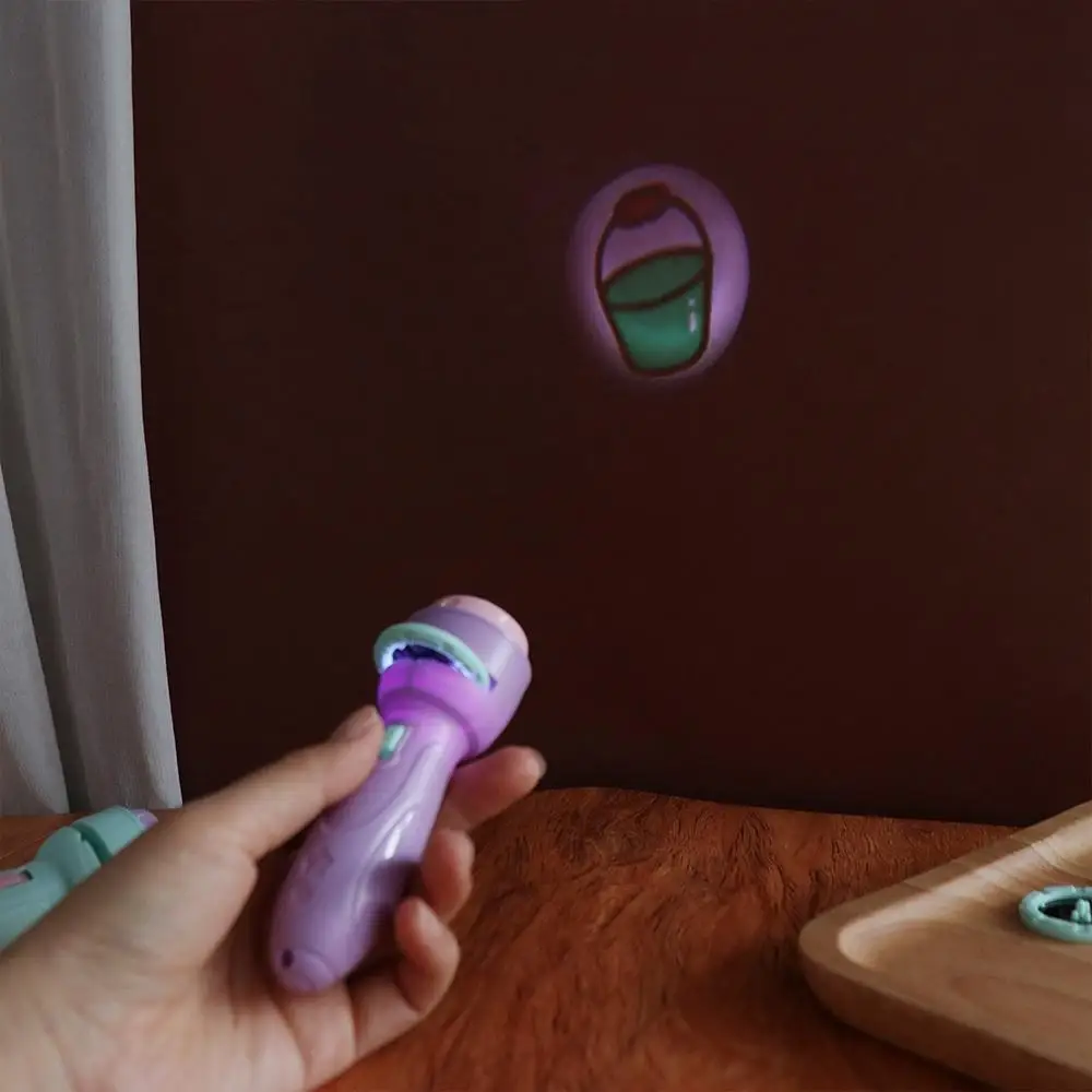 Lamp Baby Projector Torch Early Educational Logical Thinking Training Cartoon Projection Flashlight Cognition 48 Patterns