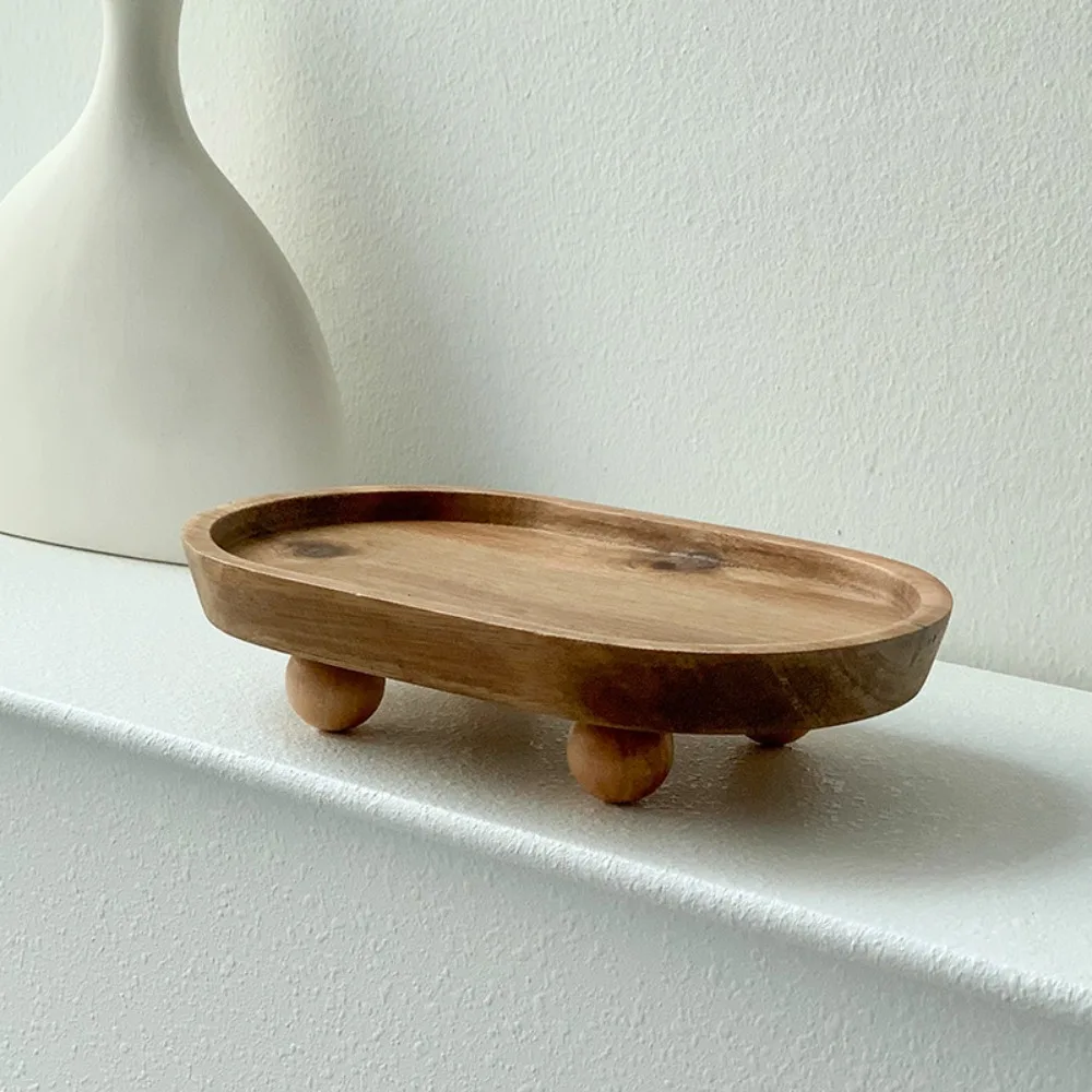Elegant Wooden Oval Tray,Dessert/Candle/Key Storage - Perfect Gift for Any Occasion 4