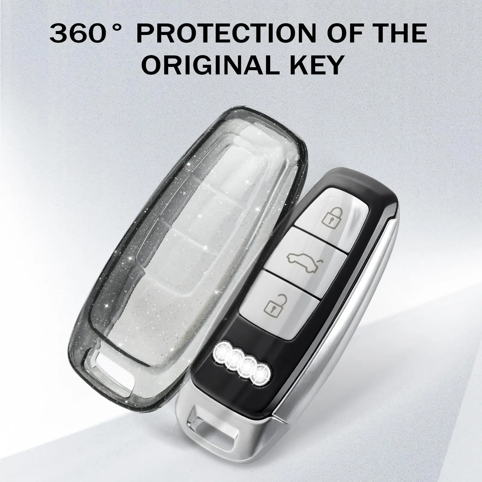 Transparent TPU Car Smart Key Fob Protector Cover