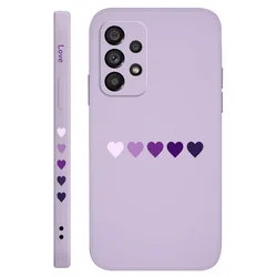 Elegant Gradient Heart Phone Case - Stylish & Protective Cover - Samsung A52S(A52)5G (Light Purple)