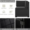 10 piece outdoor sofa set with fire pit table,modular combination of rattan outdoor conversation sofa set,rotating rocking chair 4