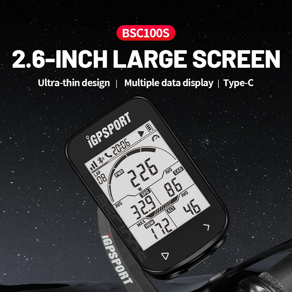 Compteur vélo GPS, BSC100S Ant+ Ordinateur de vélo sans Fil