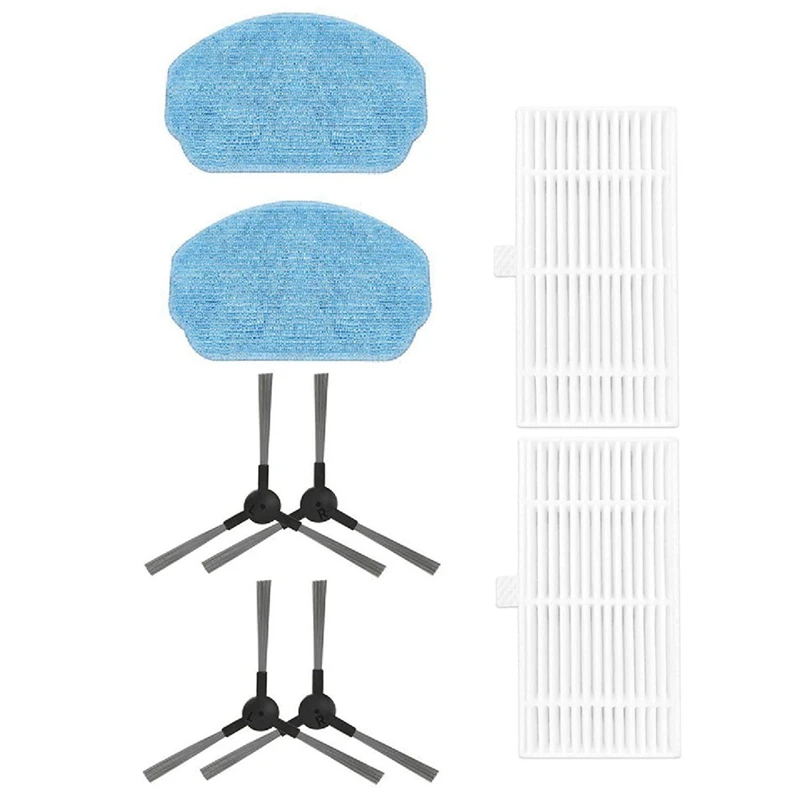 

Side Brush Filter Mop Pads Set For BR150/BR151 Robot Vacuum Cleaner Replacement Accessories