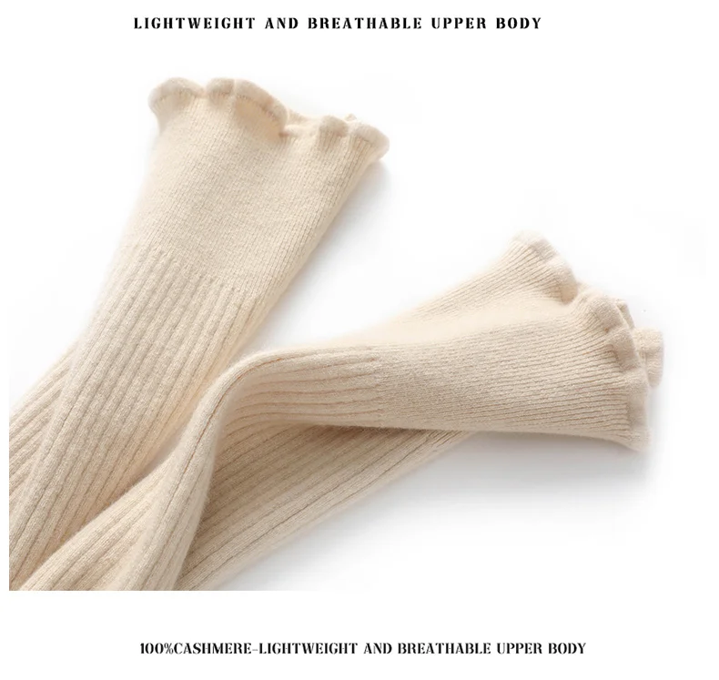 Winter-Knieschützer aus 100 % Kaschmir, 60 cm, verlängerte Beinwärmer für Frauen, alte kalte Beine, warme Knieschützer für den Außenbereich, Kälteschutz – Detail 11