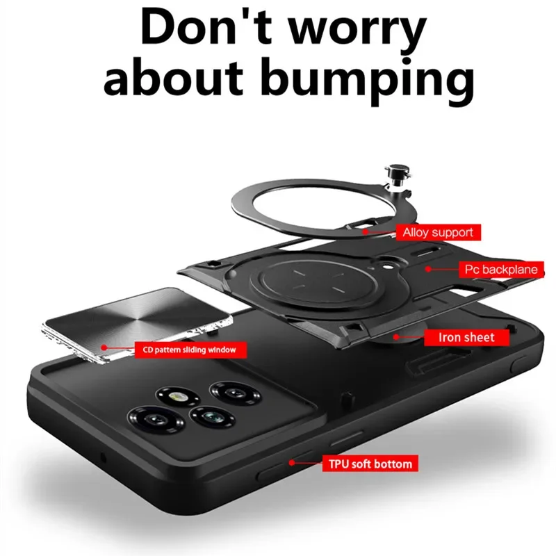Kickstand Armor Skyddsskydd för Honor 200 Pro Honor 200 Lite Fodral Slider Linsskydd Stötsäker Funda Coque Capa_voghion.com