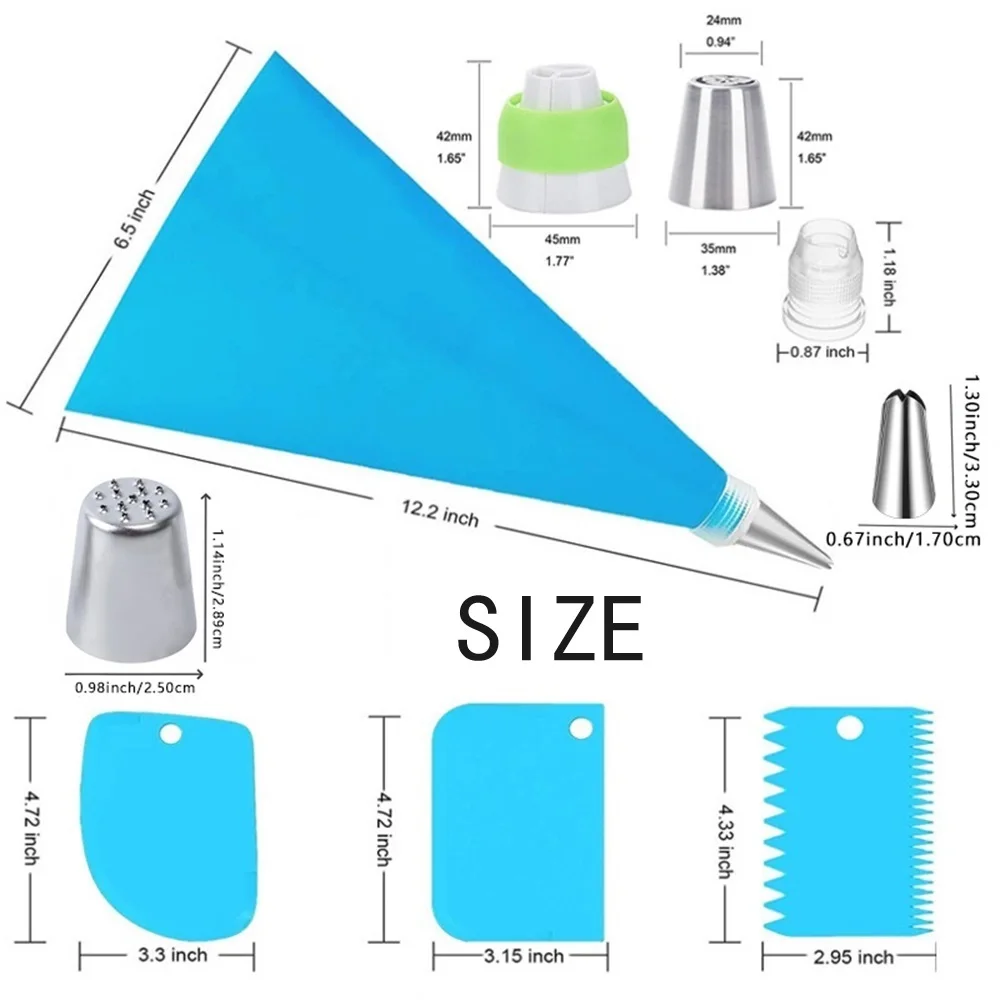 33pcs Russian Tulip Frosting Piping Nozzle Pastry Cream Tip Stainless Steel Nozzle Set Candy Decorating Utensils Baking CakeTool cake decorating tip set baking supplies cake icing nozzles baking nozzle set cake decorating nozzle set